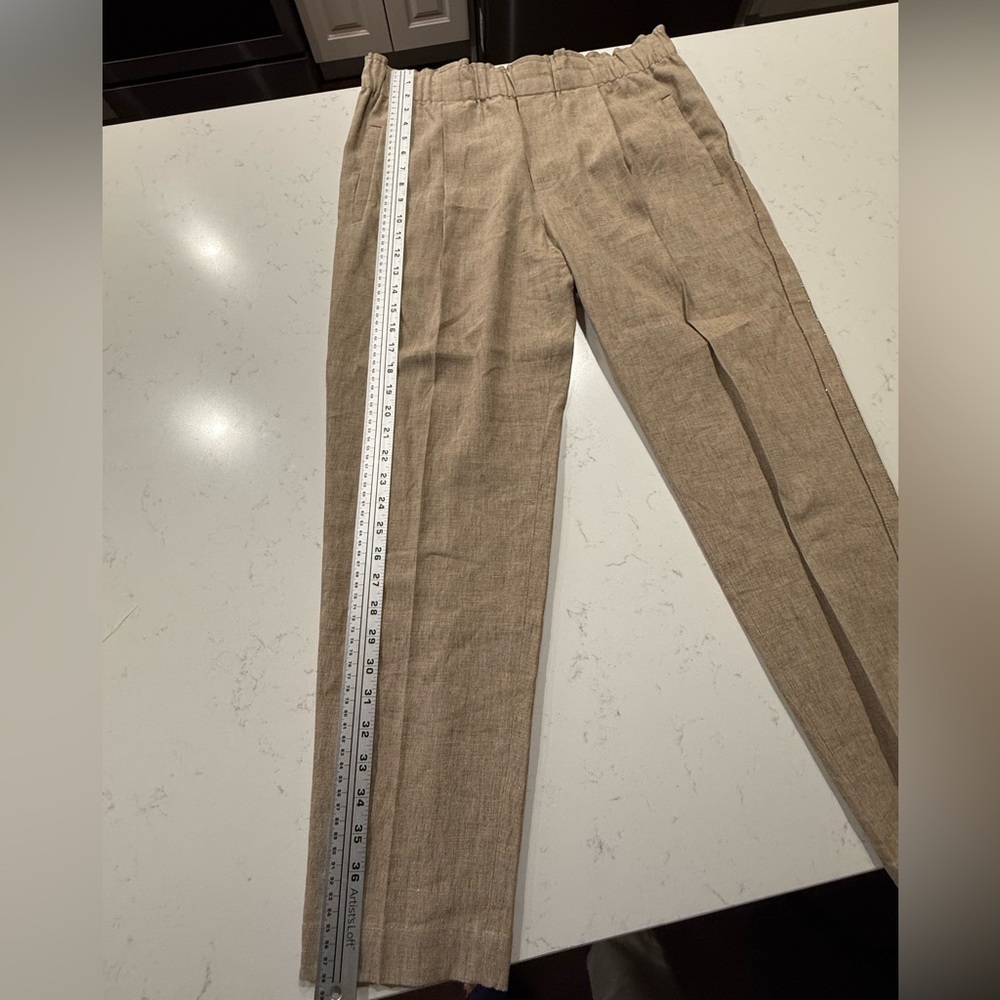Brunello Cucinelli Neutral Beige Linen Pants - Picture 5 of 12